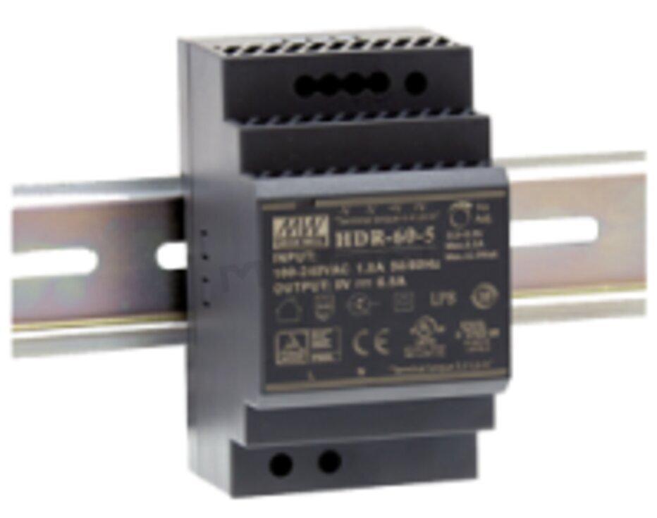 Zdroj napájací HDR-60-12 In=88-264VAC,  Out=12VDC 4,5A na DIN