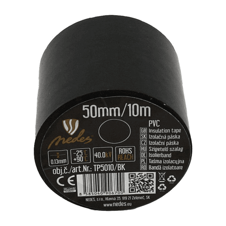Páska izolačná 50mmx10m čierna TP5010/BK
