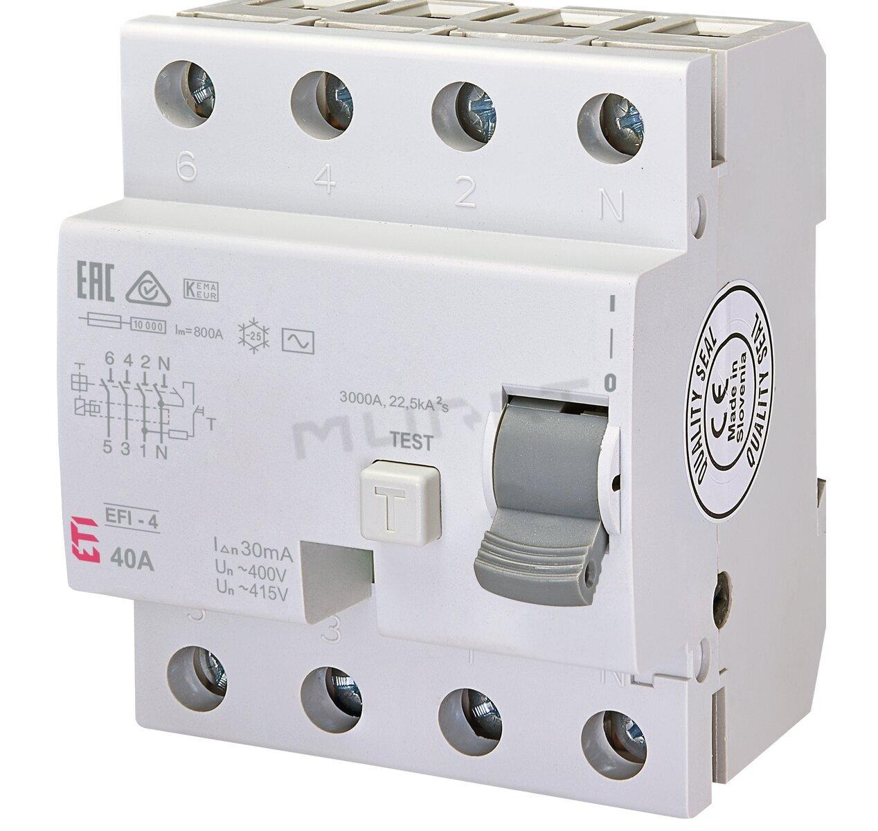 Chránič ETI- EFI-4 40/0,03 typ AC o.č.002062143