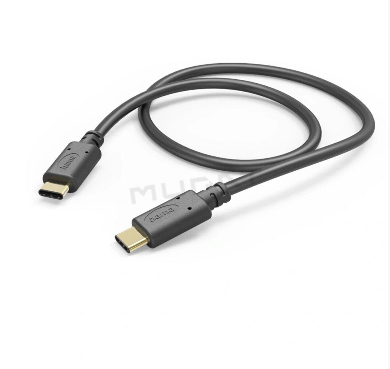 Hama 201589 kábel USB-C 2.0 typ C-C 1 m, čierny