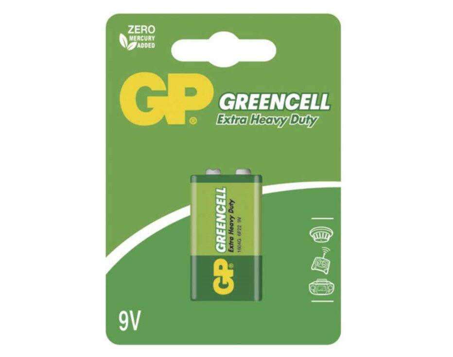 Batéria  9V zinko-chloridová Greencel 1604G GP BLISTER  B1251                   