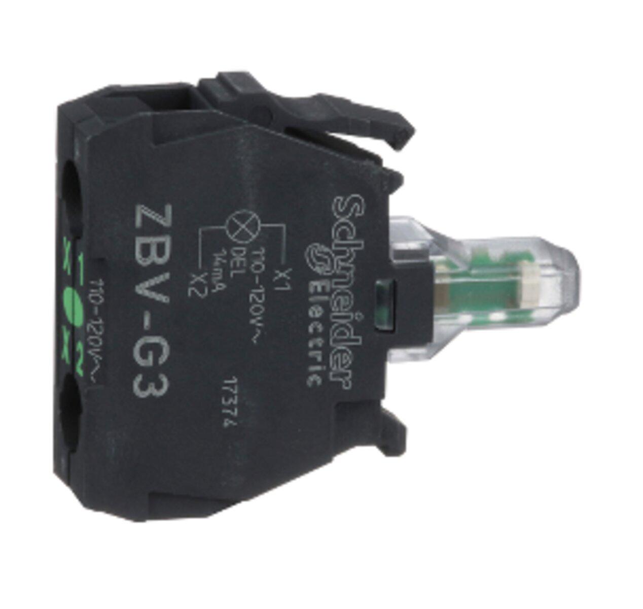 Harmony-Objímka ZBVG3 zelená   48-120V/50Hz-LED                                 