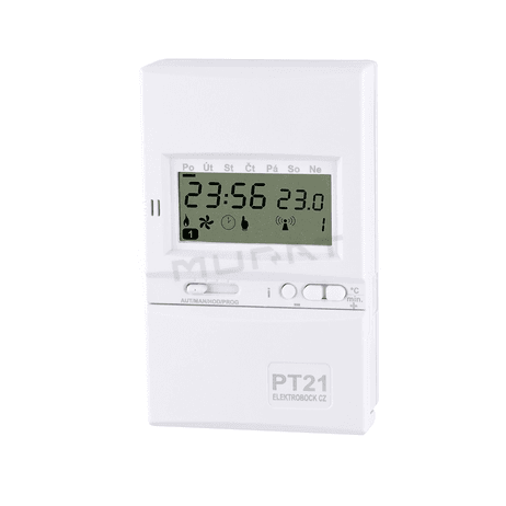 Termostat PT21 priestorový digitálny 6 zmien za den  Elektrobock