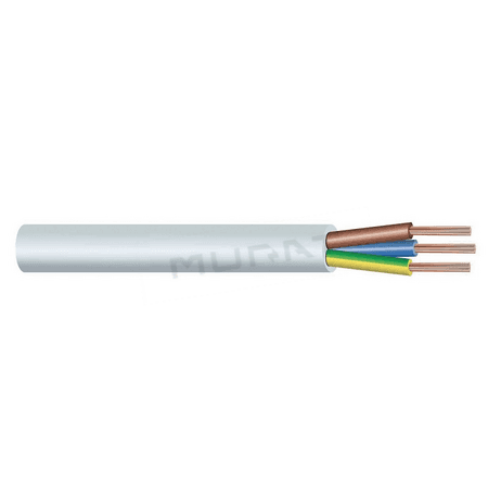 Kábel H05VV-F 5Gx1,5 mm2 biely silový