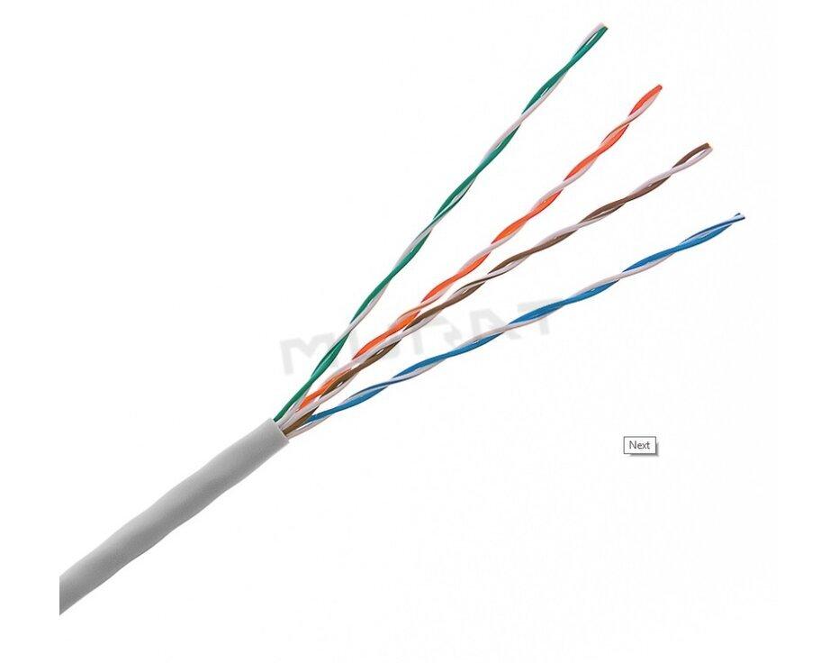 LAN kábel, Cat. 5E, UTP,  4x2xAWG24, 300 MHz, drôt, PVC  (KELine)