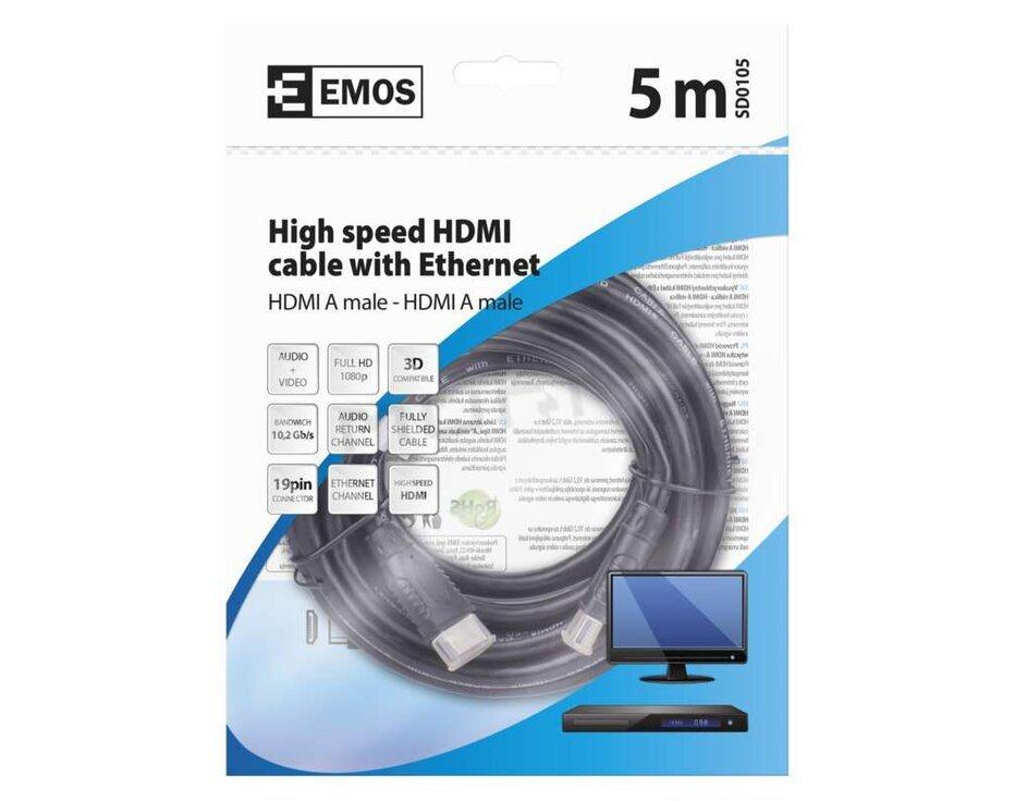 Kábel HDMI 2.0  5m high speed ethernet A vidlica - A vidlica SD0105