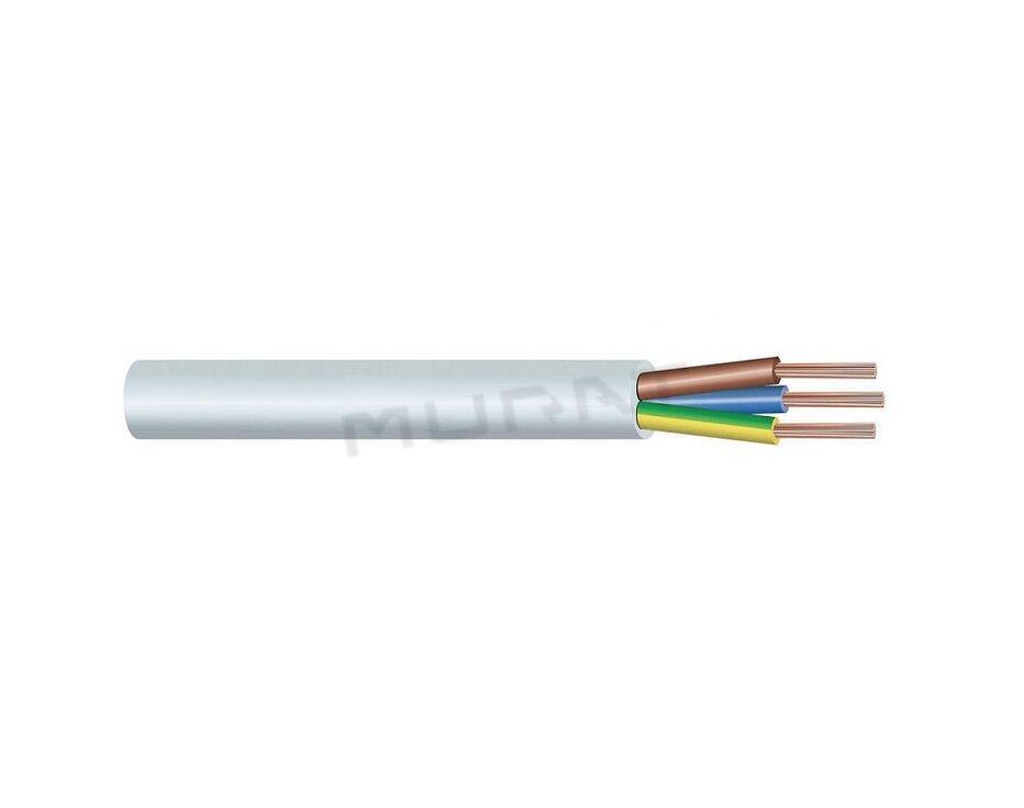 Kábel H05VV-F 2X1,5 mm2 biely silový