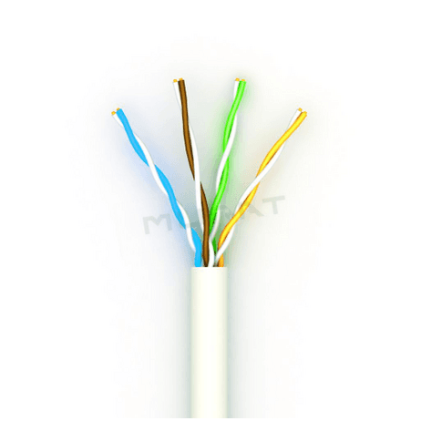 LAN kábel, Cat. 5E, U/UTP, 4x2xAWG24, drôt, PVC  ( OPTRONET )