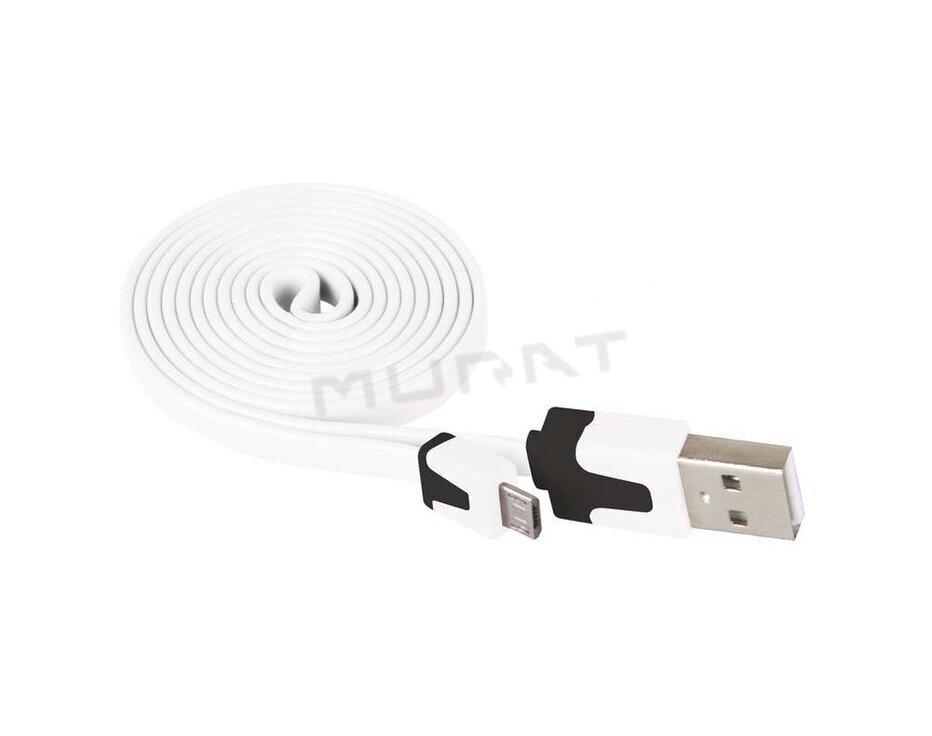 Kábel USB 2.0  1,0m A/M - micro B/M biely SM7001W