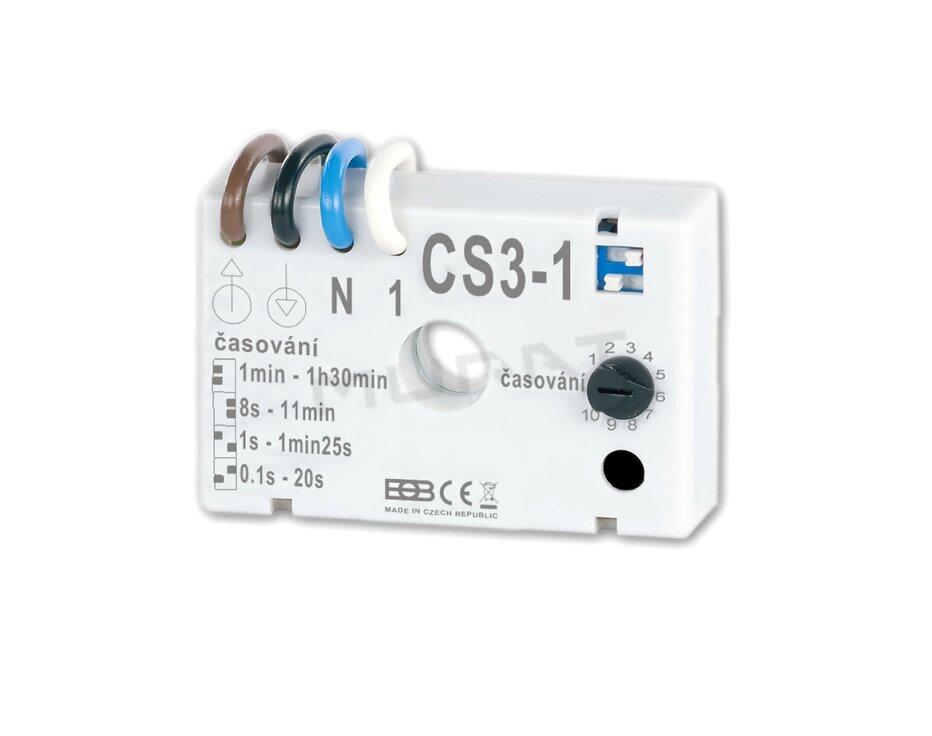 EBO- CS3-1 časove relé 0,1s-10h  230VAC multifunkčné 3-vodičo  Elektrobock