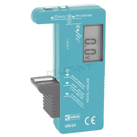 Tester batérií univerzálny (AA, AAA, C, D, 9V, gombíkových) N0322