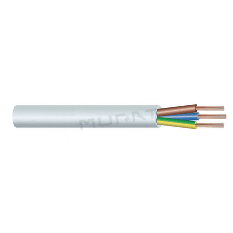 Kábel H03VV-F 2X0,5 mm2 biely silový