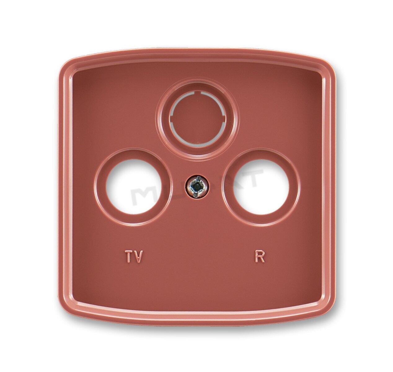 T- kryt zásuvky TV+R/SAT-vylam./ 5011A-A00300 R2 vresová červená