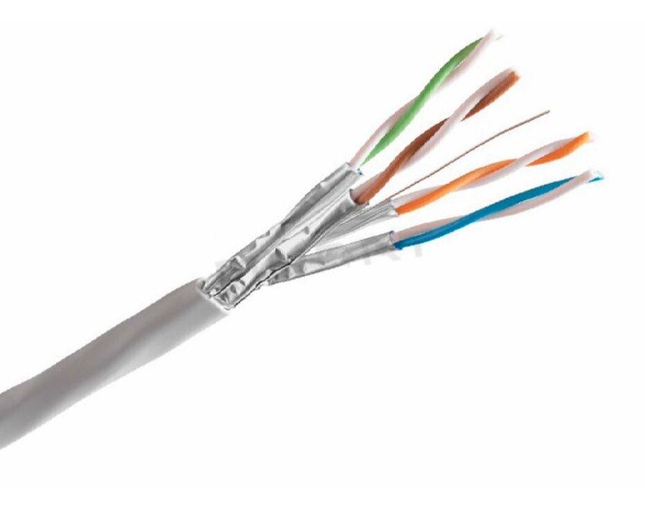 LAN kábel, Cat. 6A, STP, 4x2xAWG23, drôt, 550MHz, do vonkajšieho prostredia