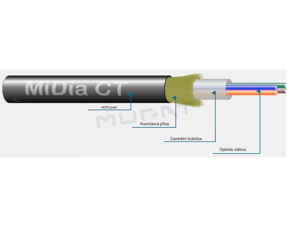 Optický kábel MiDia CT 24-vláknový MM 50/125 OD 3,9 mm
