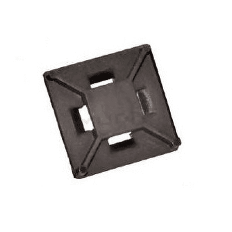 Príchytka samolepiaca 19x19 čierna ABMM-4/S pre sťahovaciu pásku do 3,6mm
