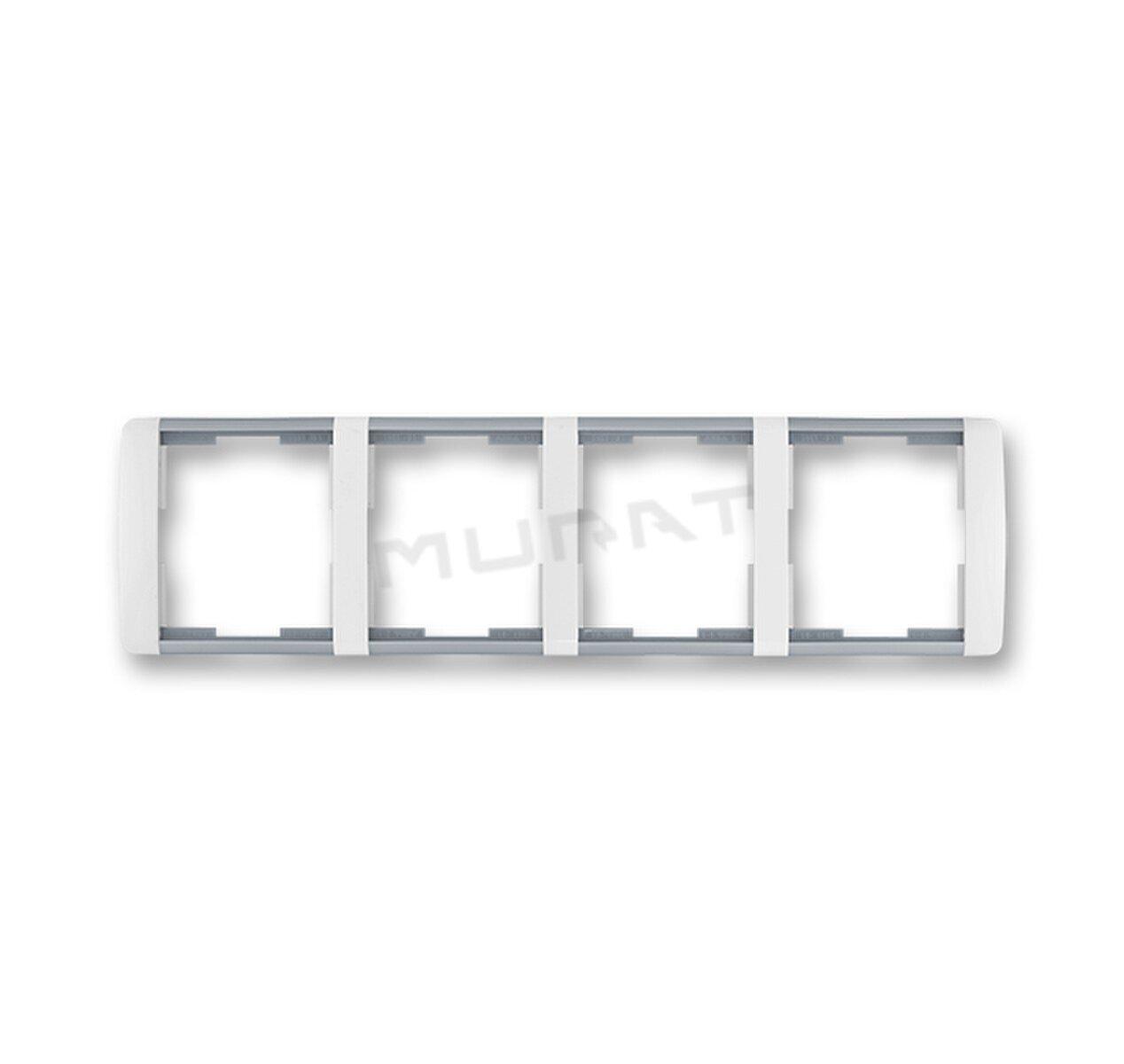 Element-rámček-4 vodorovný 3901E-A00140 04 biela/ľadová šedá
