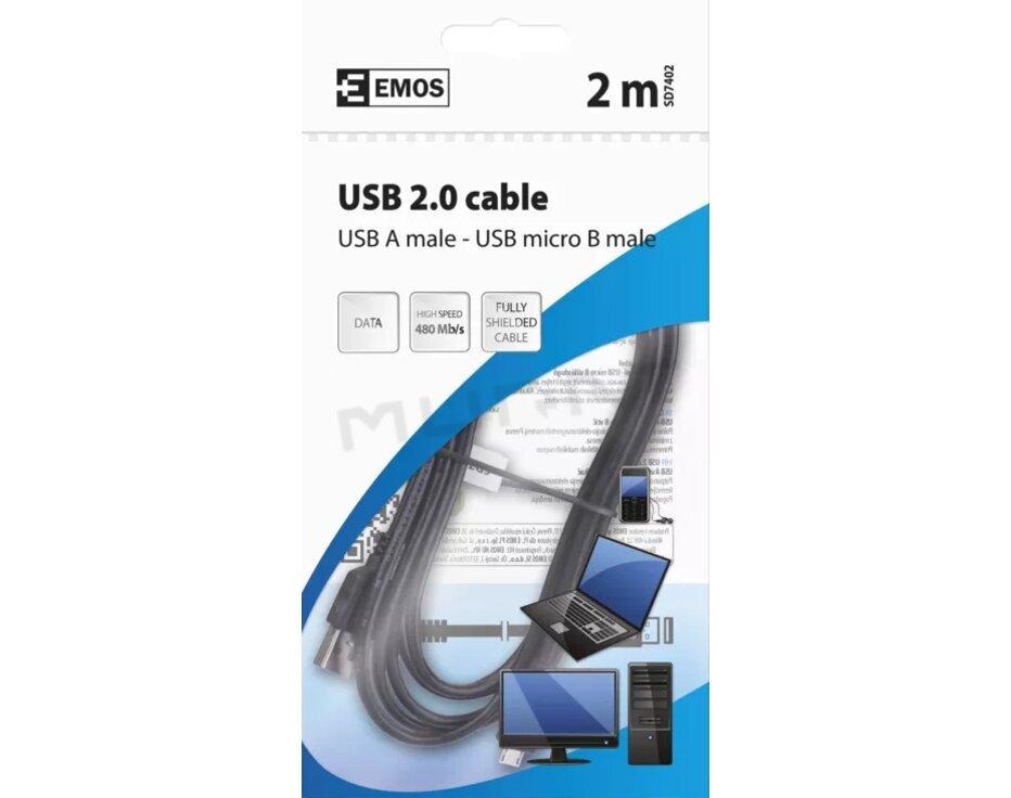 Kábel USB 2.0  2,0m A vidlica - mikro B vidlica SD7402