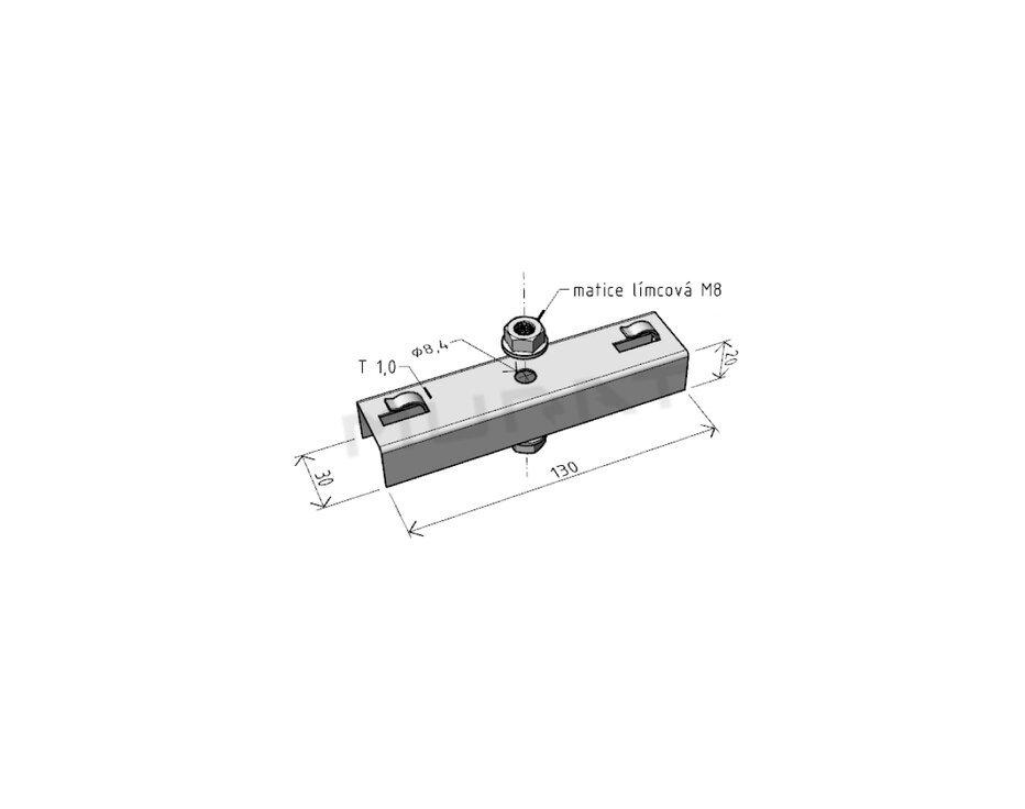 Drôtený žľab podpera PZM 100 ARK-216010 (GZ)  pre žľab 100/50, 100/100 M1+M2