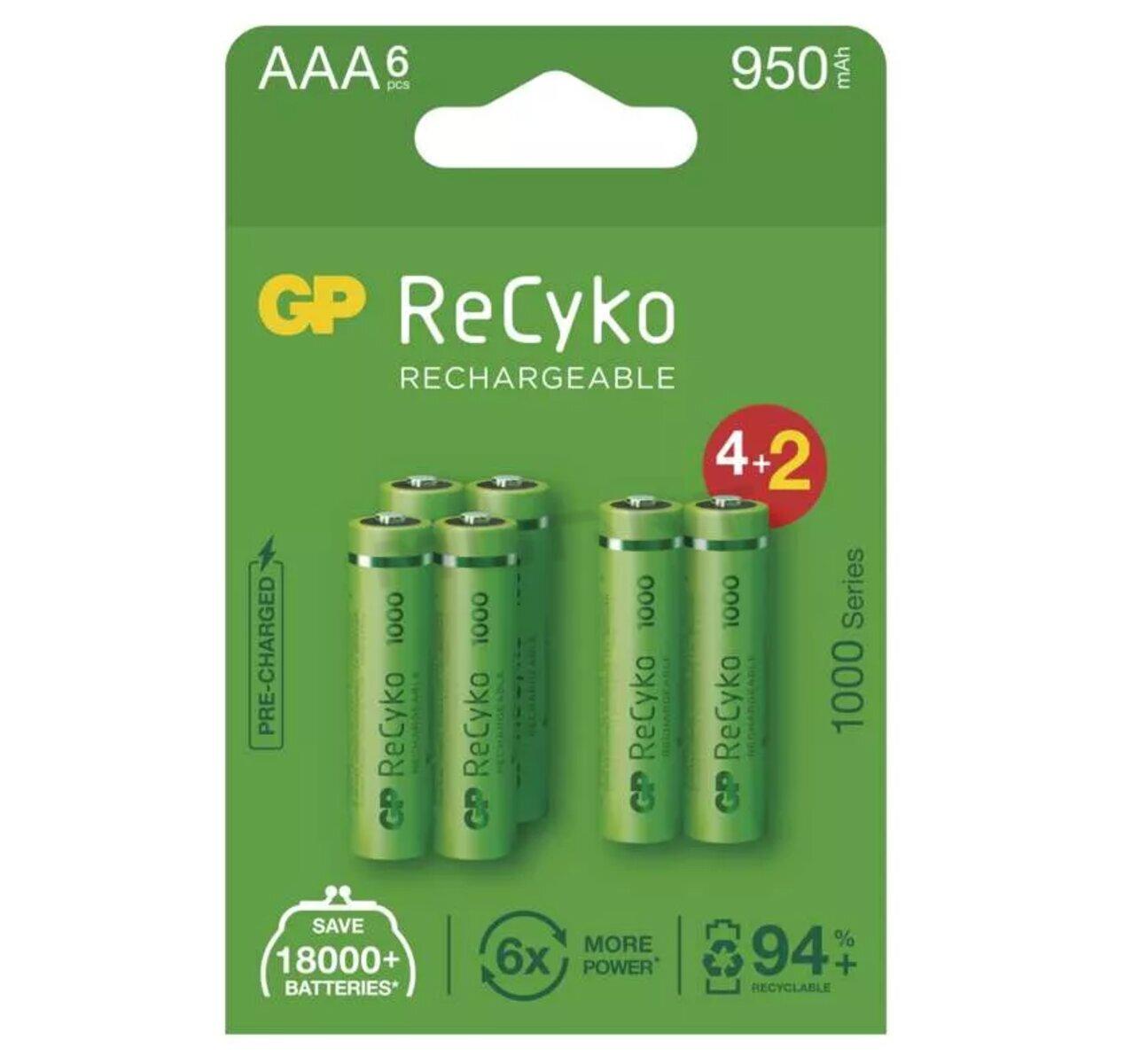 Akumulátor ReCyko+ HR03 1,2V/950mAh, B2111V (bal=6ks)