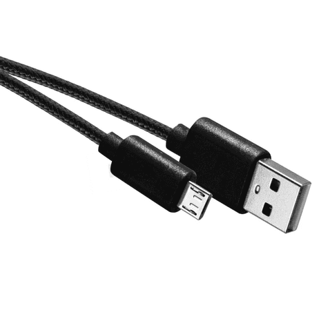 Kábel USB 2.0  2,0m A/M - micro B/M čierny, Quick Charge SM7008BL