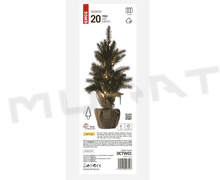 Svietidlo LED VIANOČNÉ- DCTW01 stromček 52cm 3×AA teplá biela vnút časovač