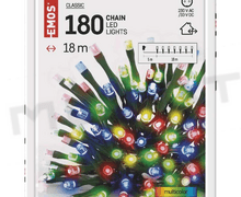 Svietidlo LED VIANOČNÉ- reťaz D4AM04  18m, IP44 multicolor, časovač