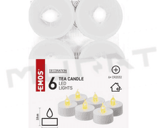 Svietidlo LED VIANOČNÉ- DCCV11 6x čajová sviečka biela 6x CR2032 vintage