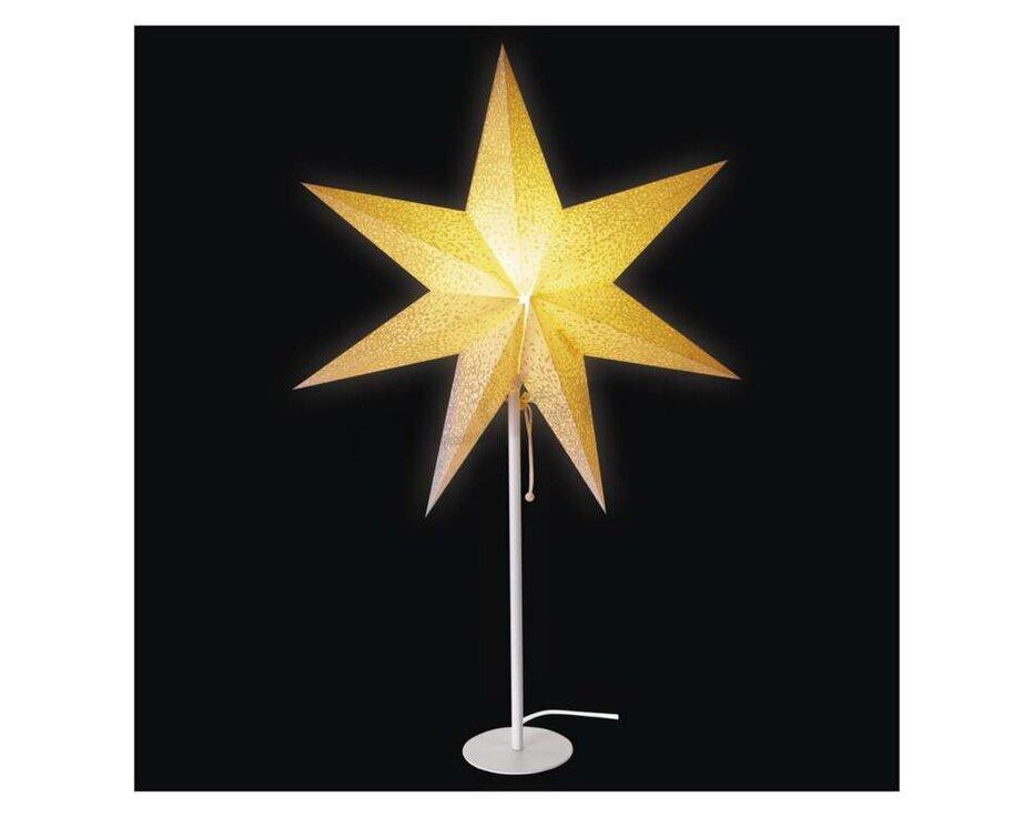 Svietidlo LED VIANOČNÉ- DCAZ14 hviezda papierová so stojanom 45cm