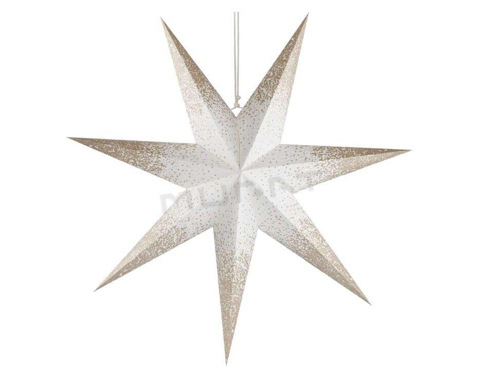 Svietidlo LED VIANOČNÉ- DCAZ07 hviezda papierová so striebor. trblietkami 60cm