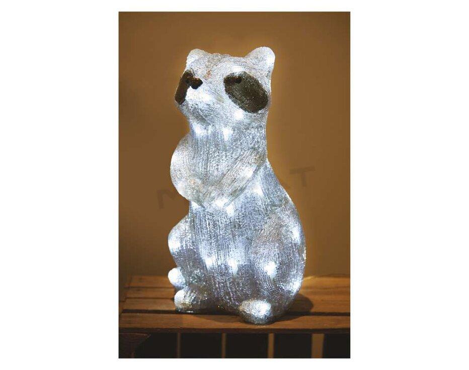 Svietidlo LED VIANOČNÉ- DCFC17 svietiaci medvedík 39cm, studená biela, časovač