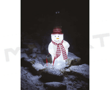 Svietidlo LED VIANOČNÉ- DCFC19 snehuliak s čiapkou a šálom 46cm stud. biela, čas