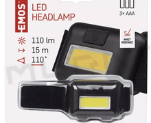 Čelovka LED 3× AAA 110lm čierna P3537