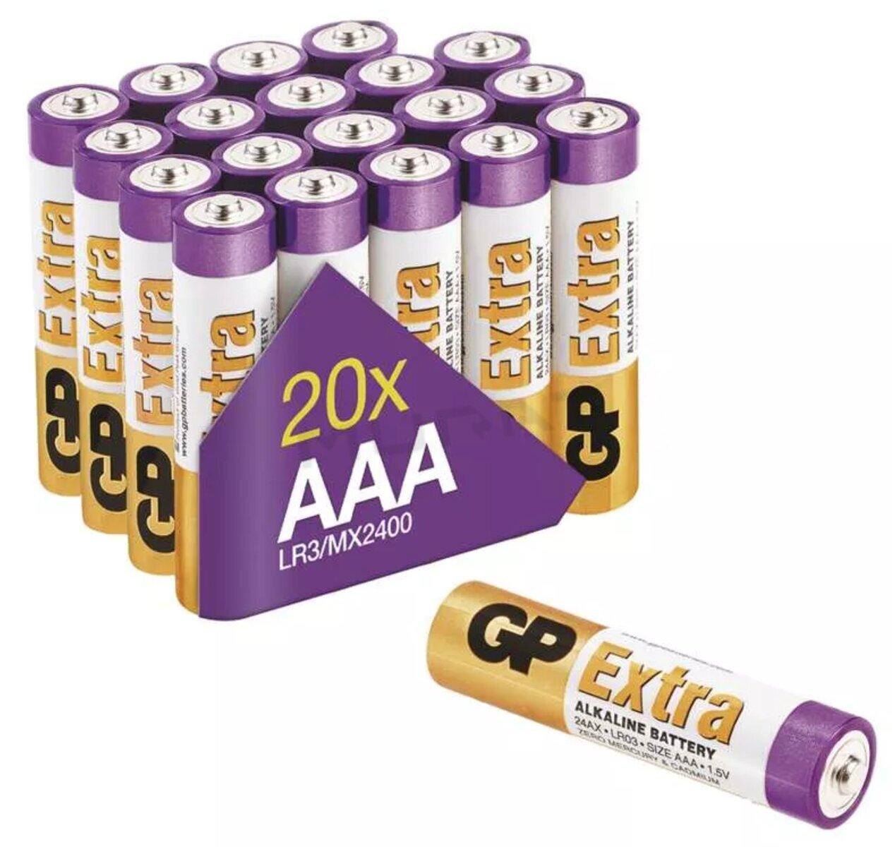Batéria LR03 1,5V GP B1010C Extra Alkaline 20ks fólia