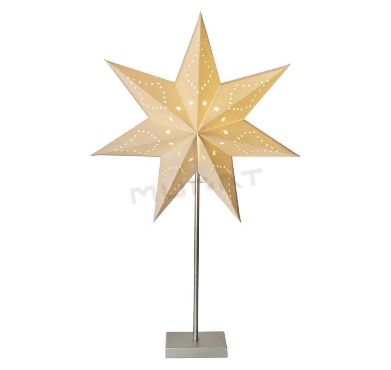 Svietidlo LED VIANOČNÉ- ZY2177 hviezda papierová na stojane 2×AA tep.b. časovač