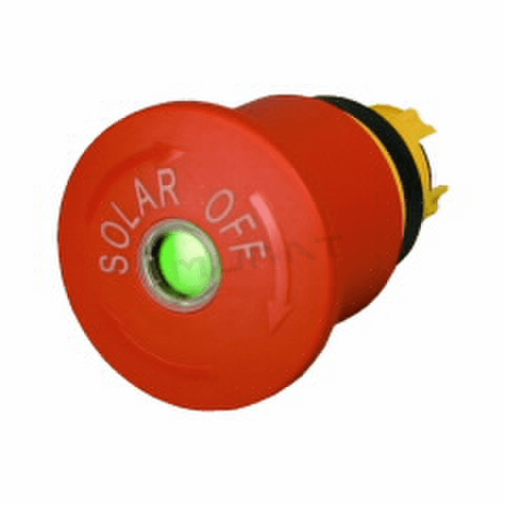 Hlavica M22-SOL-PVT45P-MPIQ ovlád hlavica núdz zastav otočná červená 000150673