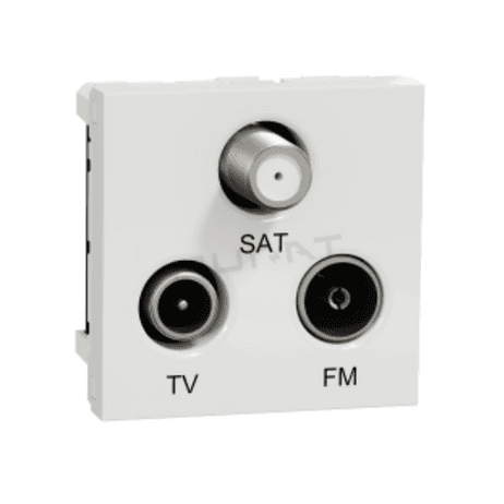 Unica NEW zásuvka TV+R+SAT s F-konektorom biela NU345018 koncová