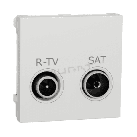 Unica NEW zásuvka TV+R/ SAT biela 11dB NU345618 priebežná