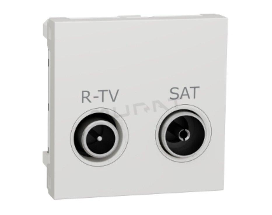 Unica NEW zásuvka TV+R/ SAT biela 11dB NU345618 priebežná