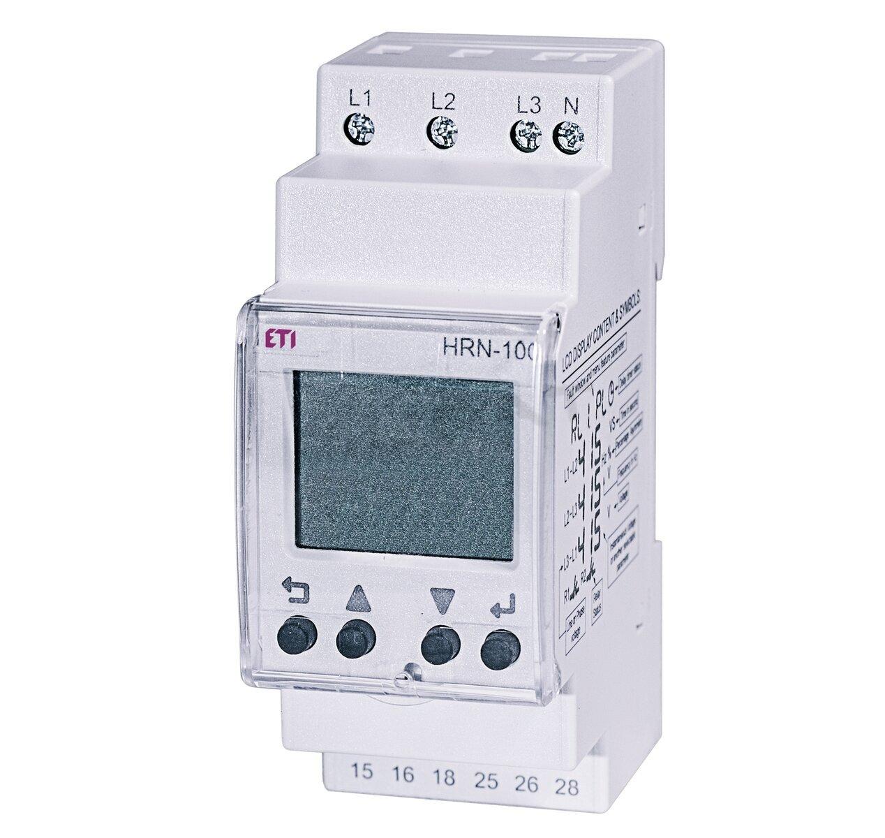 Rele HRN-100 monitorovacie rele napäťové s LCD displejom
