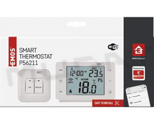 Termostat izbový bezdrôtový programovateľný GoSmart s wifi P56211 biely