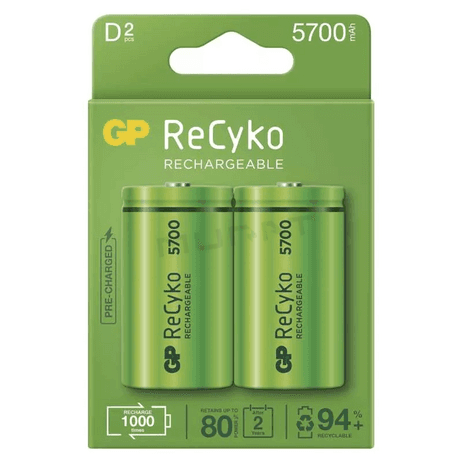 Akumulátor ReCyko+ R20 1,2/5700mAh B2145 2ks