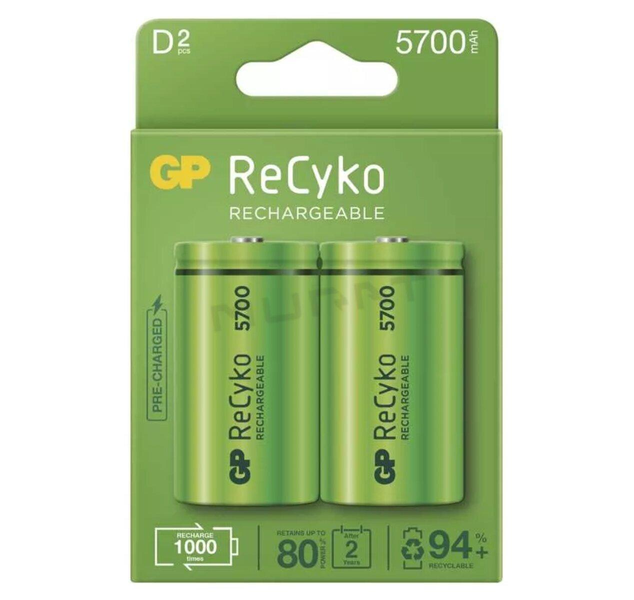 Akumulátor ReCyko+ R20 1,2/5700mAh B2145 2ks