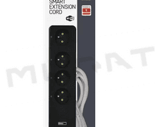 Predlžovacia šnúra 4zásuvky- 2m P1412ST čierna s vypínač PVC/s USB,Wi-Fi GoSmart