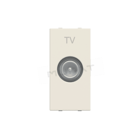 Zenit- zásuvka TV biela koncová 1M typM 2CLA215070N1101 BL biela/strieborný pás
