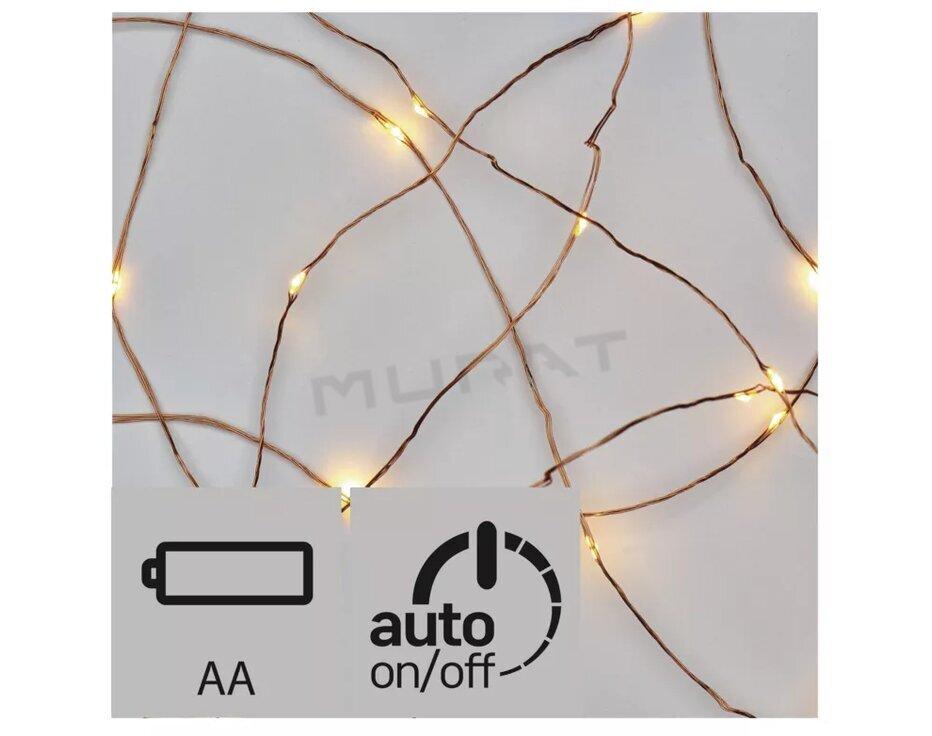 Svietidlo LED VIANOČNÉ- reťaz nano D3AW07, 2× AA, 1,9m, teplá biela, časovač