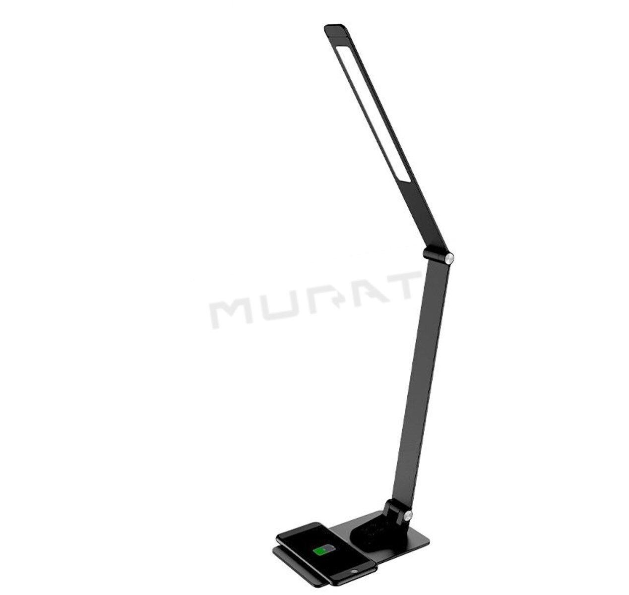 Svietidlo stolové LED lampa JULIET 12W s časovačom a USB, čierna DL5303/B